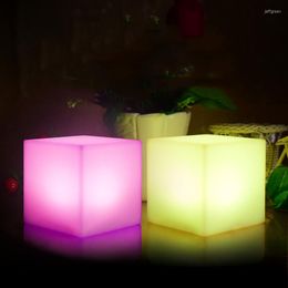 Cube Light Garden Lawn Lamps Outdoor Square Home Bedroom Bedside Night Lamp USB Charging Wedding Park Camping Lighting