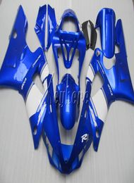 Kit de carenagem de motocicletas para Yamaha YZFR1 2000 2001 Setings de carroceria branca azul YZF R1 00 01 IT322646458