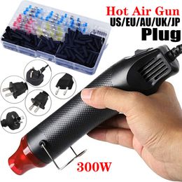 Heat Guns 300W Electrical Mini Handheld Air with 300PCS Shrink Butt for DIY Craft Embossing Wrapping PVC 221118