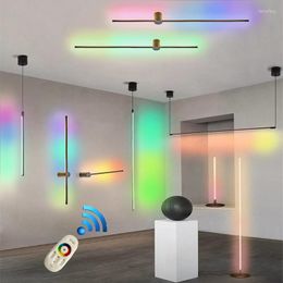 Wall Lamp Modern Colorful Led With Remote Control Rgb Night For Home Decor Sconce Apply Office Kitchen Living Room Bedroom