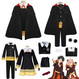 Anime Costumes Spy X Family Damian Desmond Anya Forger Cosplay Cloak Wig Imperial Scholar Cape School Uniform Halloween Clothing 221118