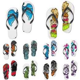 men women custom slippers cartoon design anime diy word black white blue red purple mens colorful trainer 269