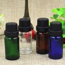 10ml Small Glass Cosmetic Bottle Empty Essential Oil Sample Bottles With Childproof Cap
