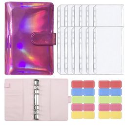 Set A6 Budget Binder Durable PU Leather Money Cash Envelopes For Gift Saving Budgeting