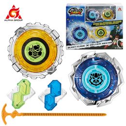 Spinning Top Infinity Nado-Battle series- Ed Flame Delver Mecha Battle Set 2 Metal inner Gyro With 2 Launch For Kid 221117