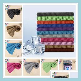 Towel Large Size Ice Cold Towel 30X90Cm Cool Summer Sunstroke Sports Exercise Quick Dry Soft Breathable Cooling Sport Drop Delivery Dh8Kb
