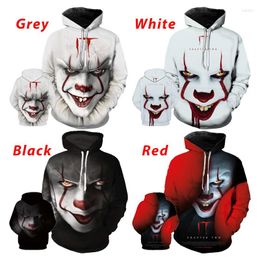 Men's Hoodies Winter Fashion Horror Clown 3D Printing Hoodie Unisex Casual Cool Men's Pullover