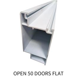 Großhandel Möbelzubehör Hersteller direkt beschichtete Plastikstahlprofil Profil Custom Flat Open 50 Tür