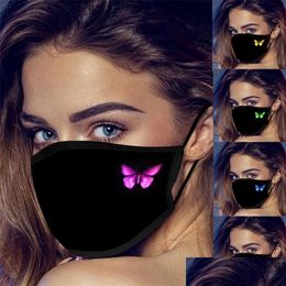 Designer Masks Butterfly Masks Fashion Face Mask Protective Mouthmuffle Antipollution Washable Reusable Mouth 5 Colours New Arrival D Dhhre