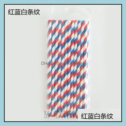 Drinking Straws 17 Styles Disposable Paper St 25Pcs/Lot Drinking Sts Birthday Wedding Party Event Drop Delivery Home Garden Kitchen Dhhoi