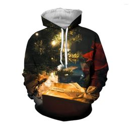 Men's Hoodies Jumeast Christmas Tree Fleece For Men Decoration Print Hooded Sweatshirts Casual Fashion Mens Hoodie Winter Coat Clothes