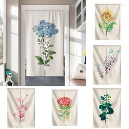 Curtain Hand Painted Plant Cloth Bedroom Kitchen Decoration Household Door Partition Half Panel Blackout