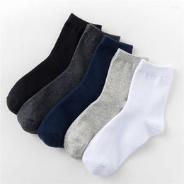 Men's Socks Men Mid-tube Summer Solid Color Sports Breathable Sweat-absorbing Business S2012