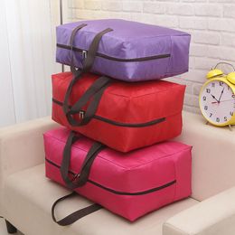 Clothing Storage Portable Thickened Oxford Cloth Organiser Solid Handle Quilt Bag For Adult Kids Clothes Pillow Storing Finishing Case