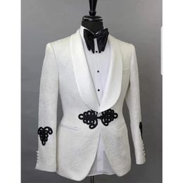 Mens Suits Blazers White Men Suit Jacket Shawl Lapel Custom Made Blazer Slim Fit Wedding Coat Male Fashoin Clothes 221117