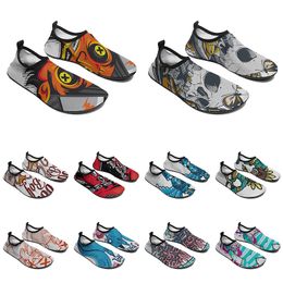 men women custom water shoes cartoon animal design diy word black white blue red Colour mens trainer 129