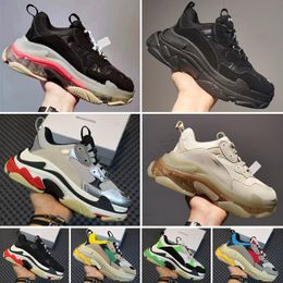 2023 Top triple-s 17FW paris men women Casual Shoes light blue pastels black grey white pink orange multi-color luxury mens dad designer