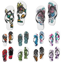 men women custom slippers cartoon design anime diy word black white blue red purple mens Colourful trainer 257