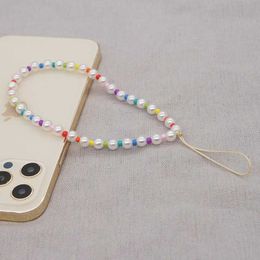 Cell Phone Straps Charms New Trendy Pearl Bead Anti-Lost Lanyard for Women Jewellery Mobile Chain Wrist Rope Accessories