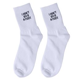 Sports Socks 1 Pair of Unisex Letter Cotton Socks Casual Ribbed Knit Ankle High Crew Sport Socks T221019