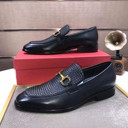 Design Dress Shoes fashion Men Black Genuine Leather Pointed Toe Mens Business Oxfords gentlemen travel walk casual comfort addsasdaswadad