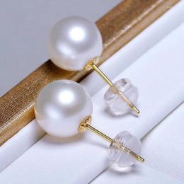 Dangle Earrings Classic Pair Of 10-11mm South Sea White Pearl Earring 18k