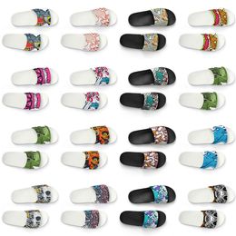 men women custom slippers shoes artoon animal design diy word black white blue red mens trainer 320