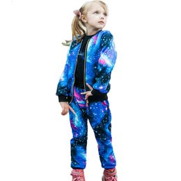 Clothing Sets Autumn Girls Children Tracksuit Fashion Zipper Coat And Pant Kids Clothes Carnival Girl Sports Suit 221118