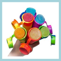 Ice Cream Tools Colorf Sile Ice Pop Mould Popsicles Mod Cream Makers Push Up Jelly Lolly Drop Delivery Home Garden Kitchen Dining Bar Dh03R