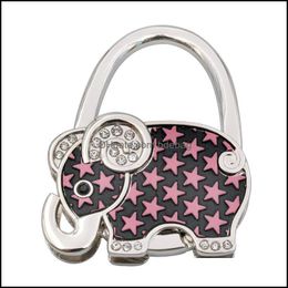 Party Favor Kawaii Elephant Handbag Purse Hook Desktop Dual Use Bag Hanger Creative Design Suitcase Holder Accessories Many Style 8Y Dh5Mm