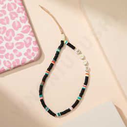 1PC Cell Phone Straps Charms New Colourful Bead Mobile Chain Cellphone Strap Anti-lost Lanyard Hand Wrist Girls Charm Hang Rope