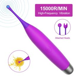 Vibrators Powerful High Frequency Female g Spot Vibrator 3 Cap Replacements Clitoral Licking Stimulator Vaginal Masturbator Sextoys 1115