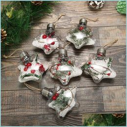 Christmas Decorations Christmas Decoration Supplies Led Five Pointed Star Tree Ornaments Pendant Lights Home Decor Luxury 5 88Nm D3 Dhj6U