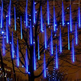 Strings Moonlux 45cm 8 Tubes Meteor Shower Solar LED String Lights For Birthday Party Wedding Christmas Holiday Garden Decoration