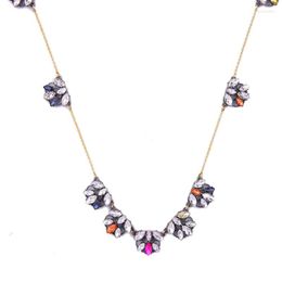 Chains 2022 Item Long Chain Necklace Brilliant Colorful Crystal Friendship For Girls