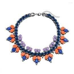 Choker Maxi Brand Statement Necklace Women Geometric Woven By Hand Necklaces & Pendants Mesh Short Jewellery Wholesale