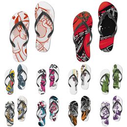 men women custom slippers cartoon design anime diy word black white blue red purple mens colorful trainer 376