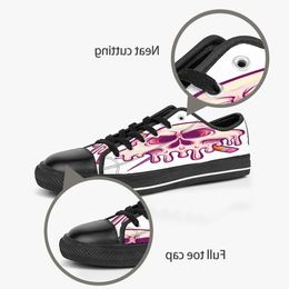 men women DIY custom shoes low top Canvas Skateboard sneakers triple black customization UV printing sports sneakers kaola 169-23