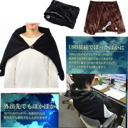 s USB Warm Heated Shawl 3 Heat Settings With Timing Function Electric Blanket Wearable Soft Heating Blank 1118