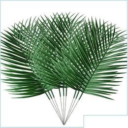 Decorative Flowers Wreaths Decorative Flowers Wreaths 6/8/9/10Pcs Artificial Green Coconut Leaf Plants Iron Tree Leave For Home We Dhtlr