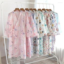 Ethnic Clothing Japanese Style Traditional Kimono Cardigan Summer Floral Printing Lacing Loose Casual Robes Spring Sauna Sweating Yukata