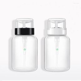 Storage Bottles 200ml Press Bottle Push Down Empty Pump Dispenser Container Nail Polish Remover Alcohol Gel 2022