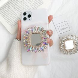 Cell Phone Cases bracket for iPhone 14 13 Pro max 14plus luxury air bag rhinestone gemstone decoration creative desktop bracket mobile tablet universal