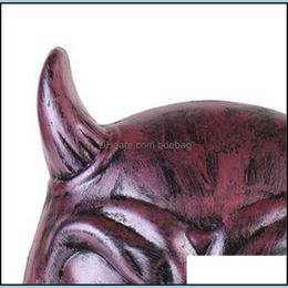 Party Masks Demon Scary Masks Halloween Half Face Party Atmosphere Funny Pp Plastic Facepiece Opp Packing With Various Color 2 8Jq J Dh3Kg