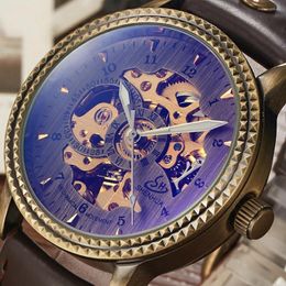 Wristwatches RELOJ WATCH MAN WATERPROOF WRIST SKELETON AUTOMATIC MECHANICAL TOP LUXURY MALE CLOCK STAINLESS STEEL SELF WIND MENS