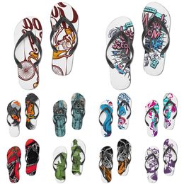 men women custom slippers cartoon design anime diy word black white blue red purple mens colorful trainer 260