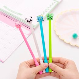 Gel Pens 40 pcs Cute inflatable animal neutral pen 0.5 black student 221118