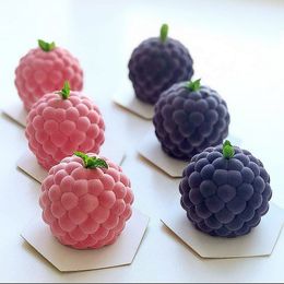 Baking Moulds 3D Raspberry Fruit Silicone Mold French Mousse Dessert Diy Cake Artificial Production Tools 221118