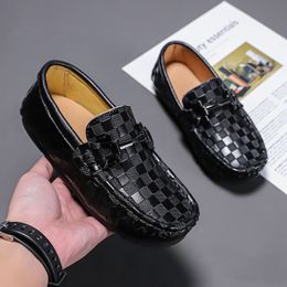 Sneakers Genuine Leather Luxury Brand Kids Loafers Flat Boys Girls Shoes Moccasins Soft Children Flats Casual Boat Children's 221117