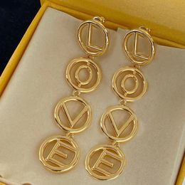 2022 New Dangle Earrings Classic Luxury Brand Designer Fashion Gold Plated Letter Wedding Party Christmas Gift Excellent Quality Jewellery with Box and Stamp